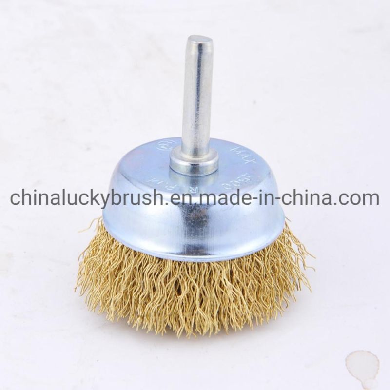 Crimped Wire Wheel Brush with Shaft (YY-856)