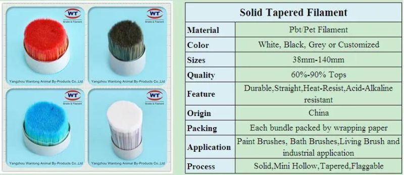 Multi-Colored Bristle Synthetic Monofilament for Brush Making