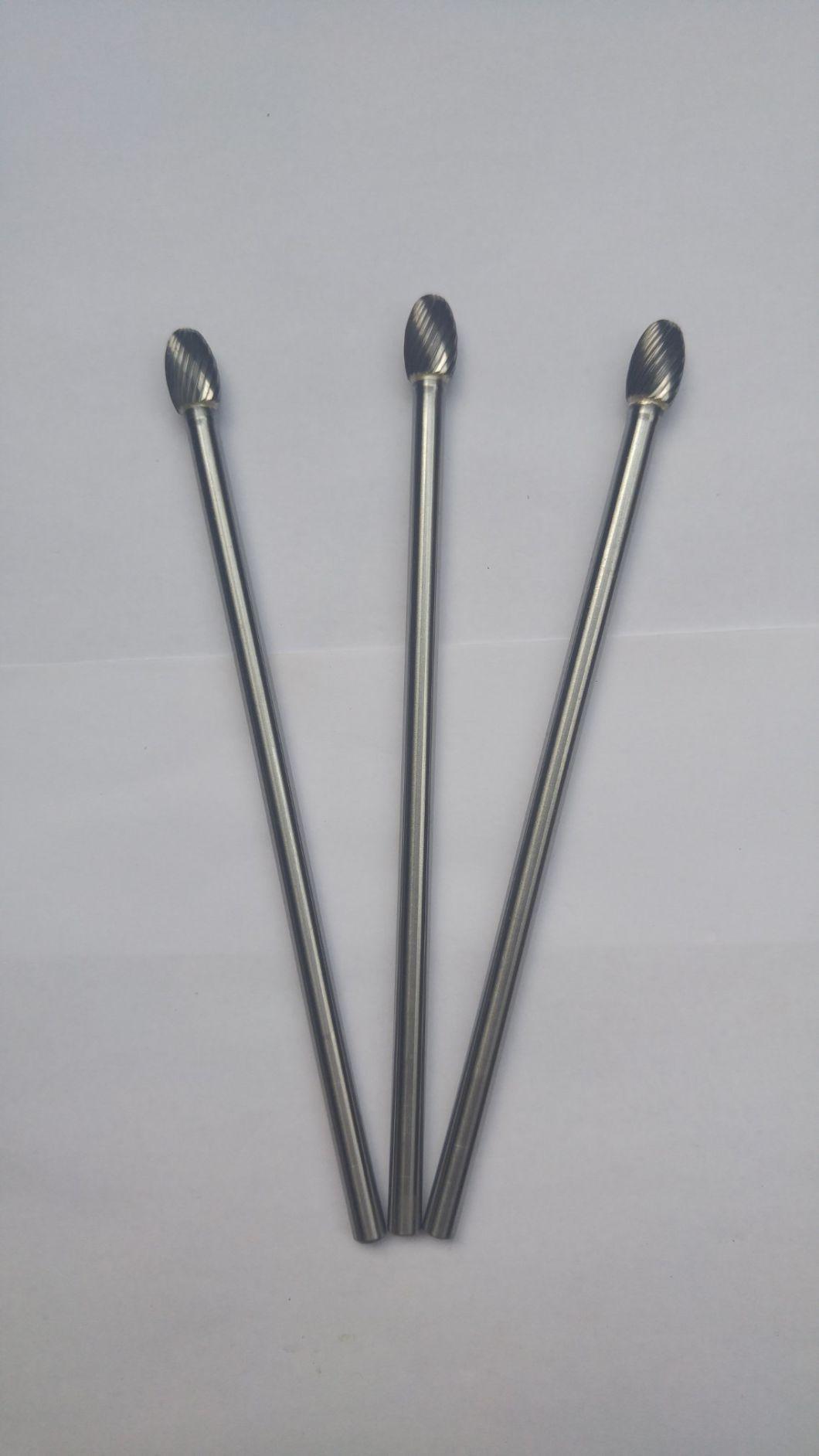 Extensive range of carbide burrs with machine ground cutting flutes