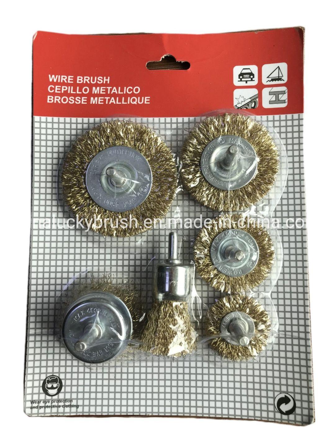 Brass Wire Wheel Brush with Shaft (YY-582)