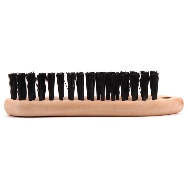 Black Nylon Wire Brush with Wooden Handle