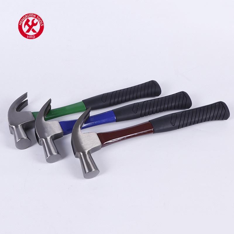 Claw Hammer with Half Plastic Coated Handle