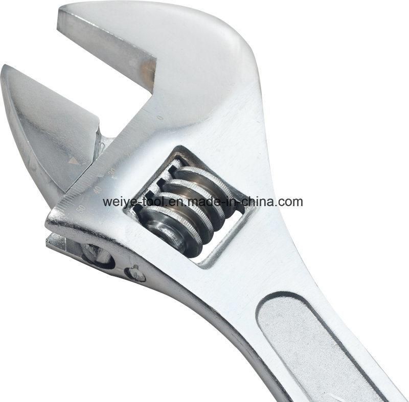 Adjustable Wrench with Nonslip TPR/ABS Rubber Handle