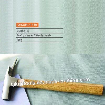 H-169 Construction Hardware Hand Tools Roofing Hammer with Original Wooden Handle