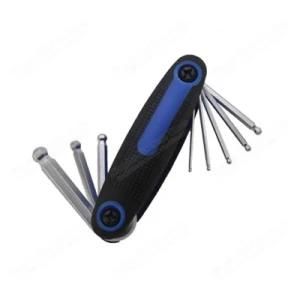 Cr-V 8PCS Folding Ball Hex Key Set Wrench for Hand Tools