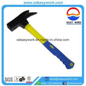 High Carbon Roofing Hammer with TPR Plastic Coating Fiberglass Handle