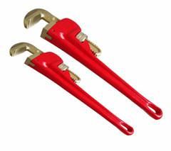 8 Inches, 10 Inches, 12 Inches Non-Sparking Pipe Wrench, American Type Copper Alloy Hand Tools