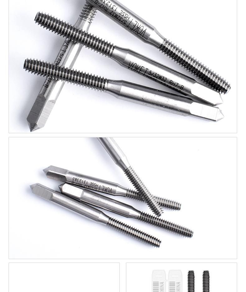 Hsse-M42 JIS Forming Taps W 1/8 5/32 3/16 7/32 1/4 5/16 3/8 7/16 1/2 Machine Thread Screw Tap