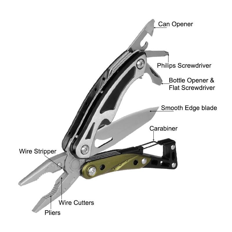 Top Quality Multitool Multi Function Pliers with Anodized Aluminum Handle (#8420)