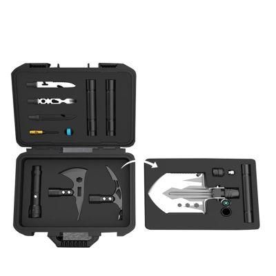 Multifunctional Aluminum Alloy Screwdriver Outdoor Tools 3Cr13 Shovel Head Handtools Kits with Assembling Accessories