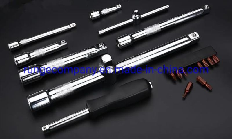 Premium Machine Tools Kit 82PCS 1/4" &1/2" Dr Professional Auto Repair Comprensive Socket Set
