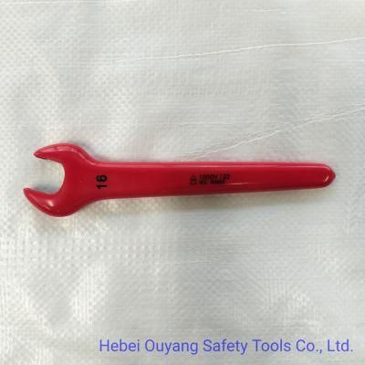 1000V Insulation/Insulated Open Wrench/Spanner 19 mm, Dipped Handle, IEC/En60900