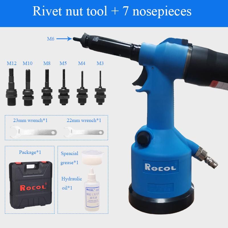 pneumatic Blind Rivet Nut Insert Tools for M3-M12