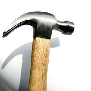 C45 High Carbon Steel Forged Claw Hammer with Wooden Handle