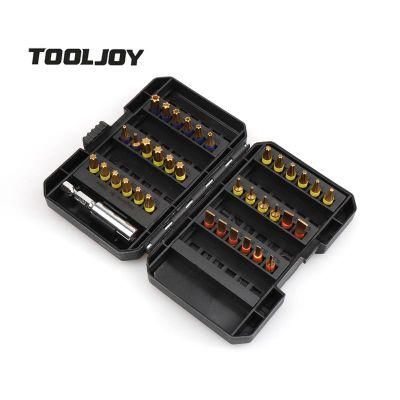 Tooljoy 46PCS Precision Magnetic Philips Hex Pozi Torx Quick Release Bit Hoder Driver Impact Power Screwdriver Bit Set Kit