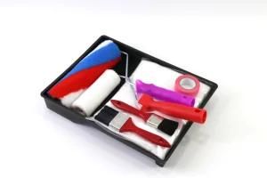 2020 New Colorful Polyester Fiber Roller Plastic Handle Paint Roller Brush Set