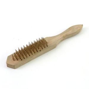 2020 Hot Sale Copper Stainless Steel Wire Brush with Wooden Handle