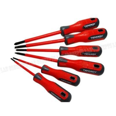 6PCS Insulated Screwdriver Manual Tools with Magnetic Slotted and Phillips Bits Electrical Tool Kit Screwdriver Set