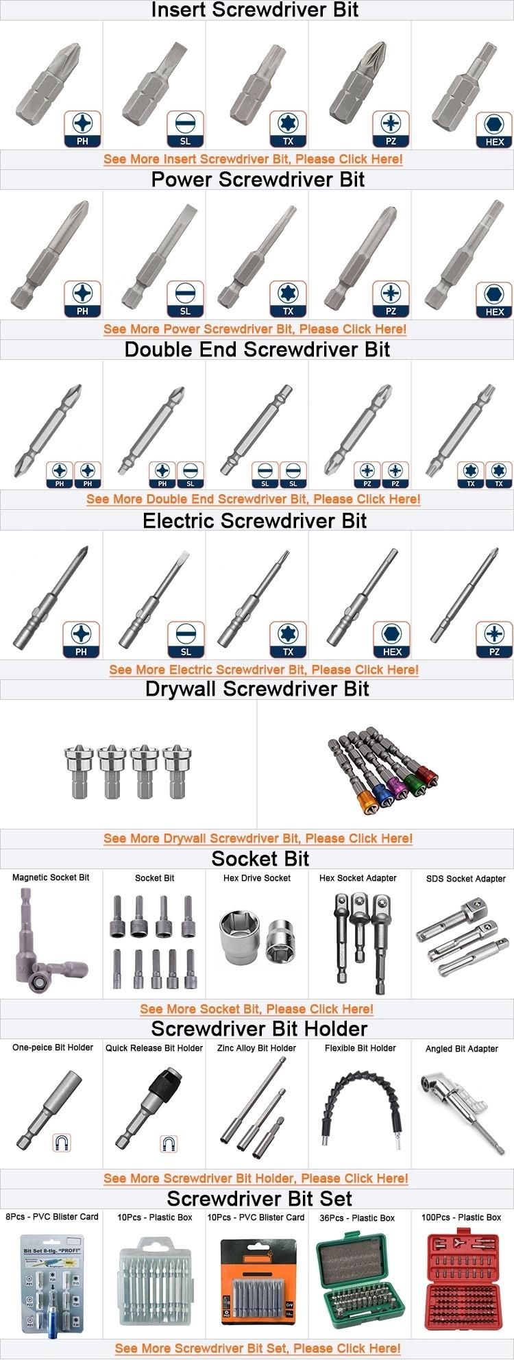 100PCS 25mm 1/4 Inch Hex Shank Insert Screwdriver Bit Set