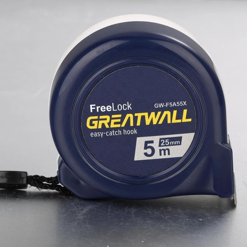 Great Wall Brand Promotional Two Color ABS Case Tape Measure 3m/5m/7.5m Free Stop Cheap Measuring Tape
