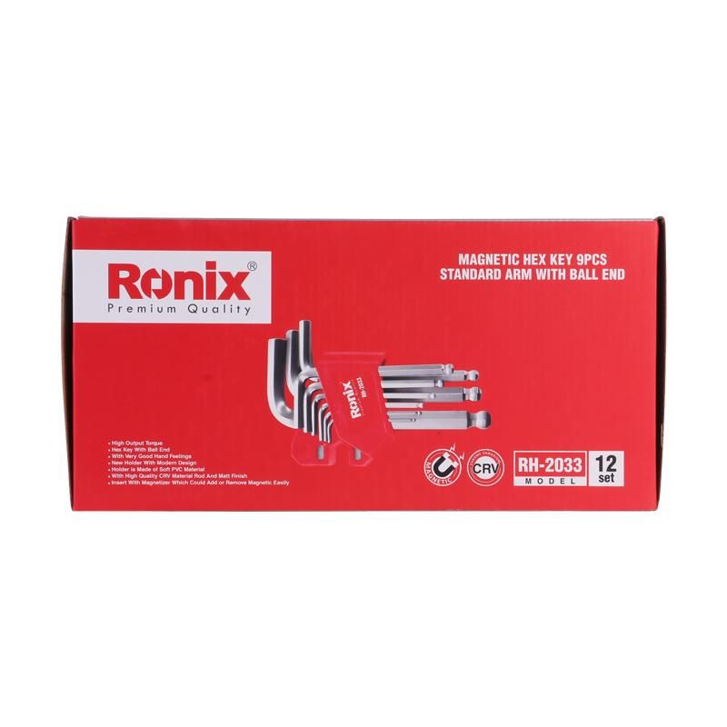 Ronix 1.5-10mm Spark Free Non Magnetic Beryllium Copper Hex Key with Ball