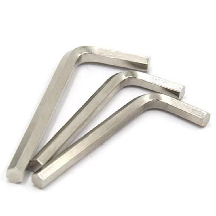 Made in China Nickel Plated L Shaped Hex Allen Key with Flat Point