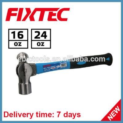 Fixtec Hand Tools Hardware 16oz Ball Pein Hammer with Fiberglass Handle
