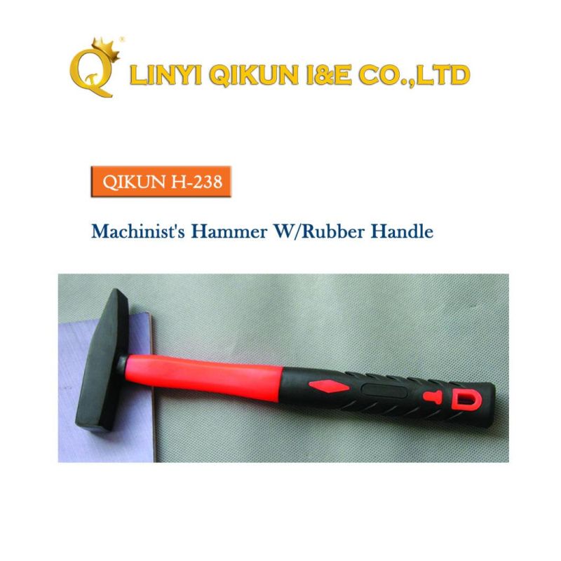 H-238 Construction Hardware Hand Tools Fiberglass Handle German Type Machinist′s Hammer