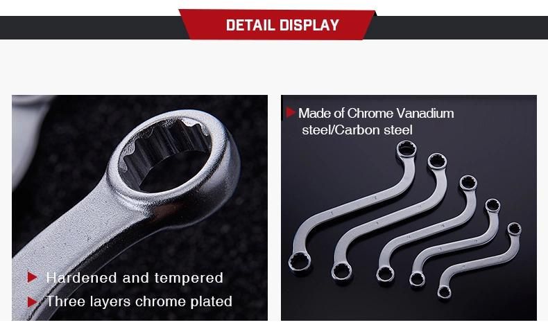Satin Chrome Polished S Shape Manual Fixed Wrench