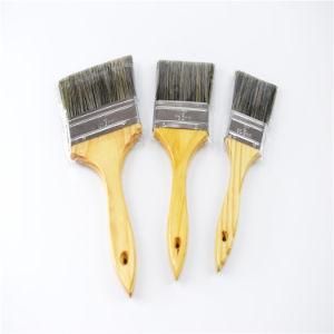 Pig Hair Paint Brush with Wood Color Wooden Handle