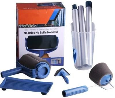 3 Extension Poles, Printing Brush Tray, Handle Flocked Edger Room for Walls and Ceiling