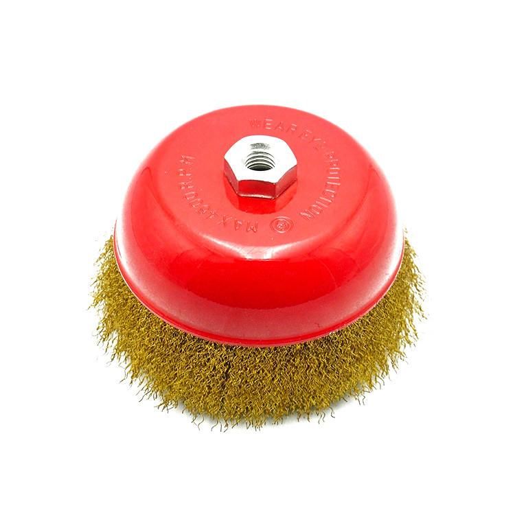 Rust Removal Cup Steel Wire Brush Brass Wire Brush Wire Cup Brush