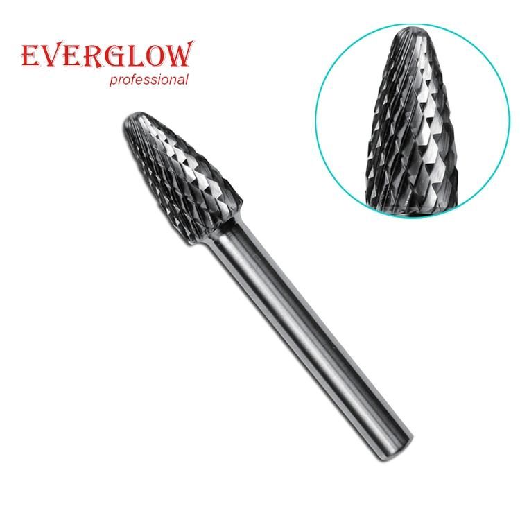 Tungsten Carbide Burr Alloy Rotary File Pointed Cone Shape Metal Working Rotary Burr Wood-Working Engraving