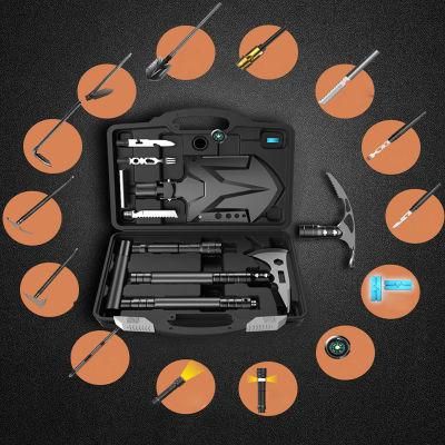 Aluminum Alloy Material/Outdoor Tools/3Cr13 Shovel Head/Professional Mountaineering /Adventure Box Kit Hand Tool Set with Assembling Accessories