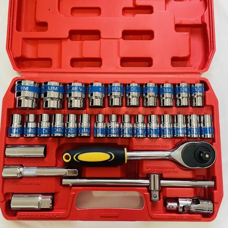 32 PCS Socket Wrench Set Ratchet Hardware Combination Repair Tool