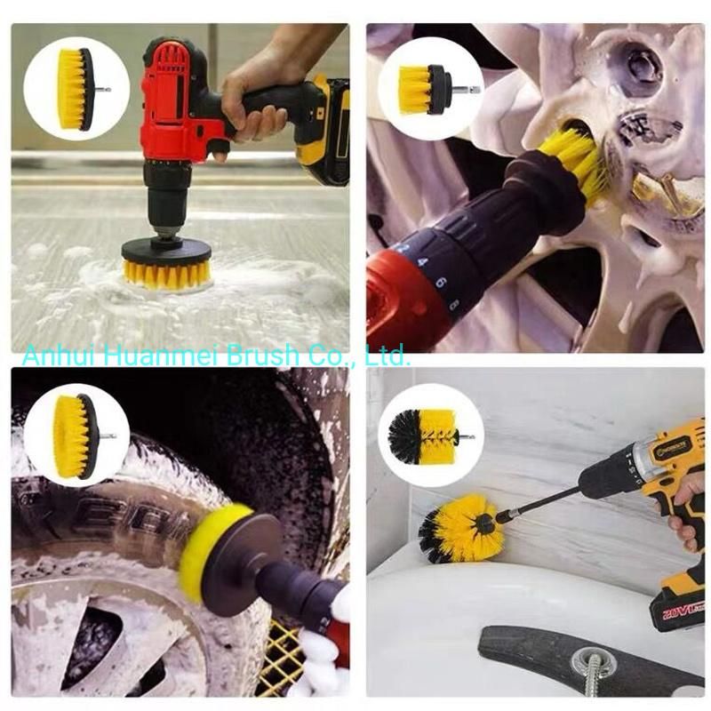 Electric Car Cleaning Power Drill Brush Sets Power Scrubber Drill Brush Kit for Car Washing Bathroom Toilet