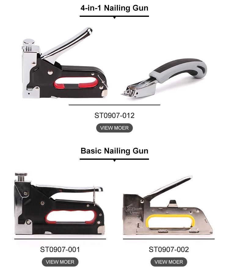Hand-Held 3 Ways Manual Staple Gun Made of Carbon Steel