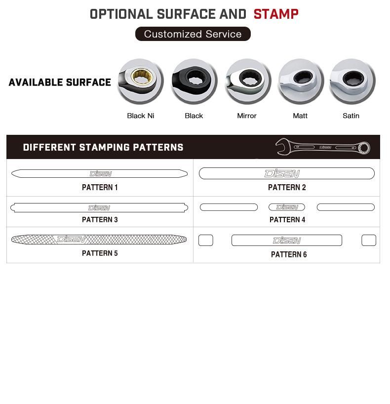 CE 6-32mm Mirror Chrome Chrome Vanadium Ratchet Combination Wrench