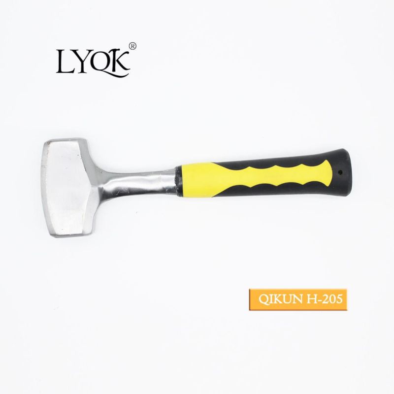 H-205 Construction Hardware Hand Tools Plastic Coated Handle German Type Stoning Stone Hammer