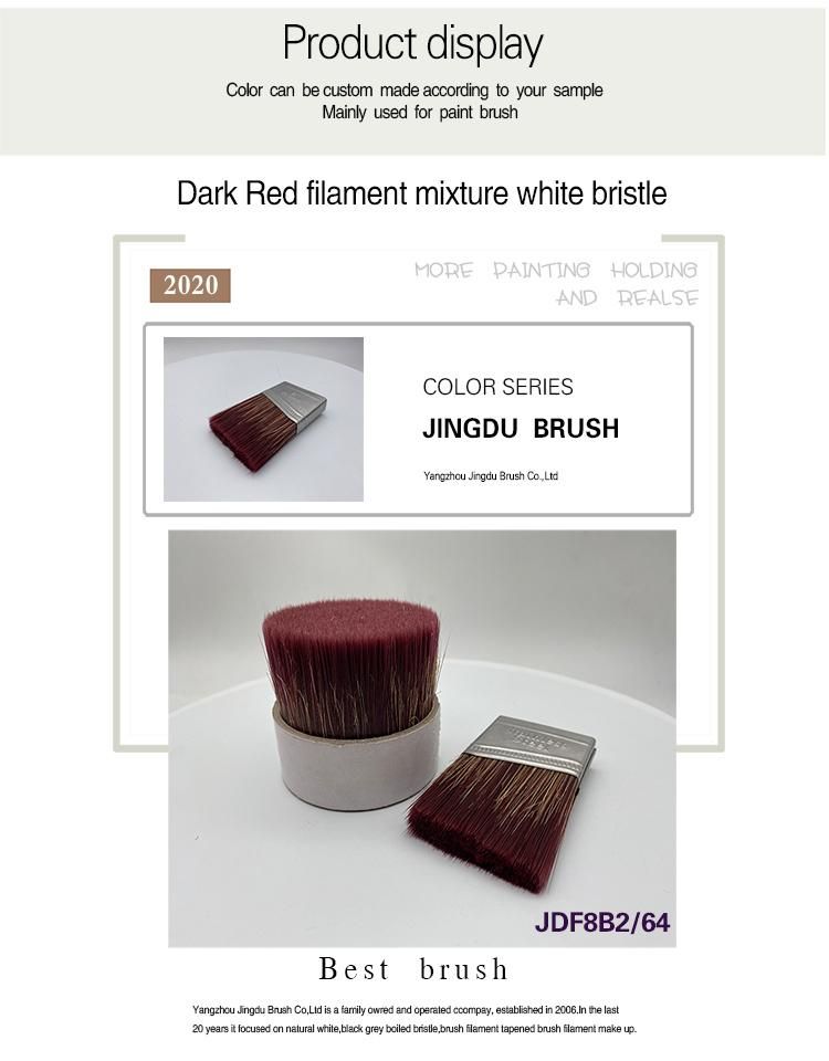Dark Red Filament Mixture White Bristle Jdf8b2-64