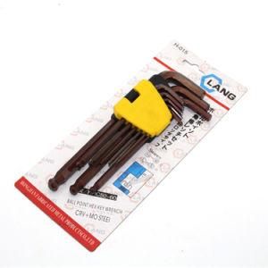 Copper Plated S2 1.5-10mm 9PCS Ball End Hex Key Set