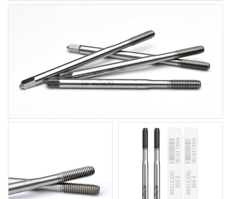 Hsse-M42 JIS Long Shank 100mm Forming Taps M1.4 M1.6 M2 M2.5 M2.6 M3 M3.5 M4 M5 M6 M8 M10 M12 Machine Thread Screw Tap