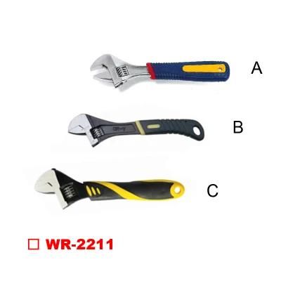 Adjustable Wrench Heavy Duty Tri-Color Plastic Handle
