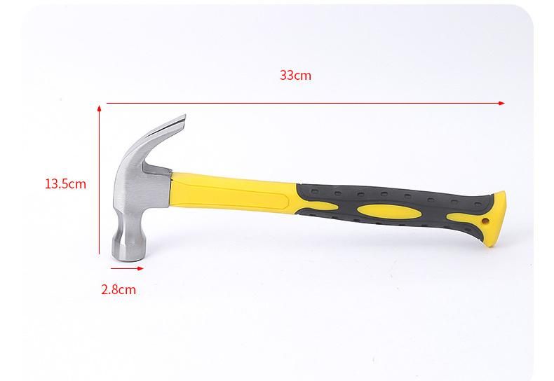 Plastic Handle Claw Hammer Woodworking Tool Nail Hammer 45# Steel Claw Hammer