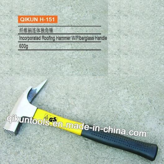 H-144 Construction Hardware Hand Tools Claw Hammer with Steel Pipe Handle