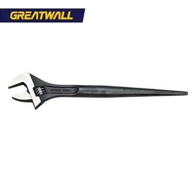 High Quality Cr-V Material 8inch 12inch Crowbar-Handle Adjustable Wrench