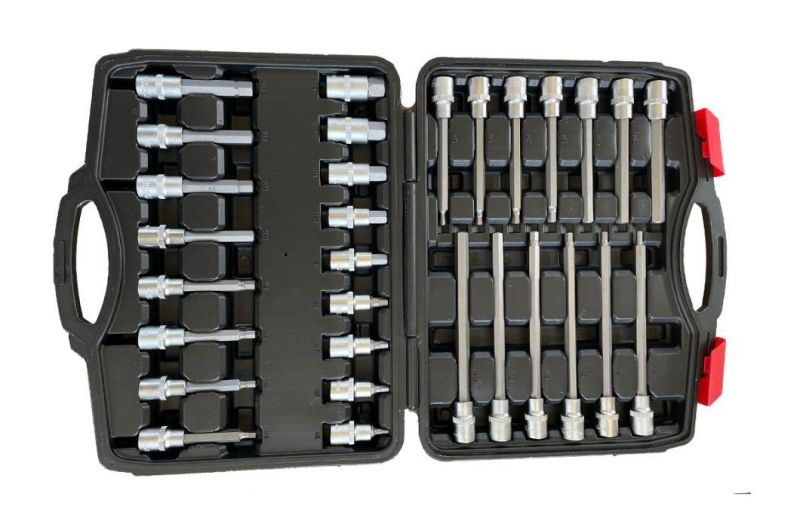 1/2" 30PCS Dr Hex Allen Key Bit Socket Set Shallow Deep 5mm - 19mm