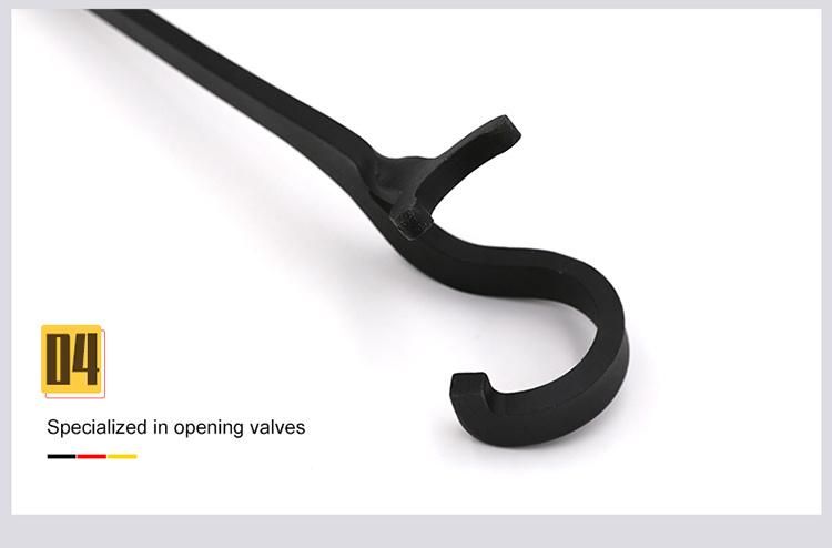 Wedo Valve Spanner Wrench Strong Torque Labor Saving High Strength Wear Resistance Black-Spray on Surface 40cr