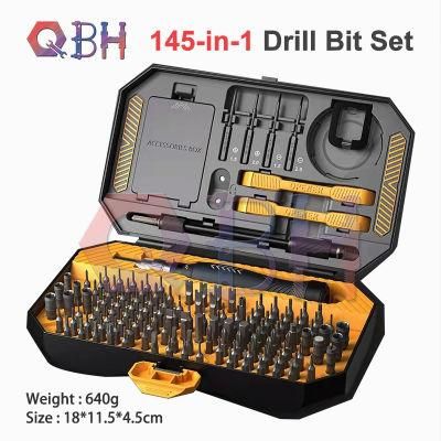 [ Promotion Gift ] Qbh Phone/Pad/Camera Precise Instrument Maintaining Repairing Promotional Assembly Tools 145-in-One Drill Bit Set