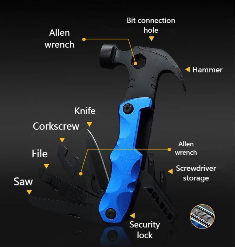 Multifunctional Claw Hammer Life-Saving Hammer Survival Hammer